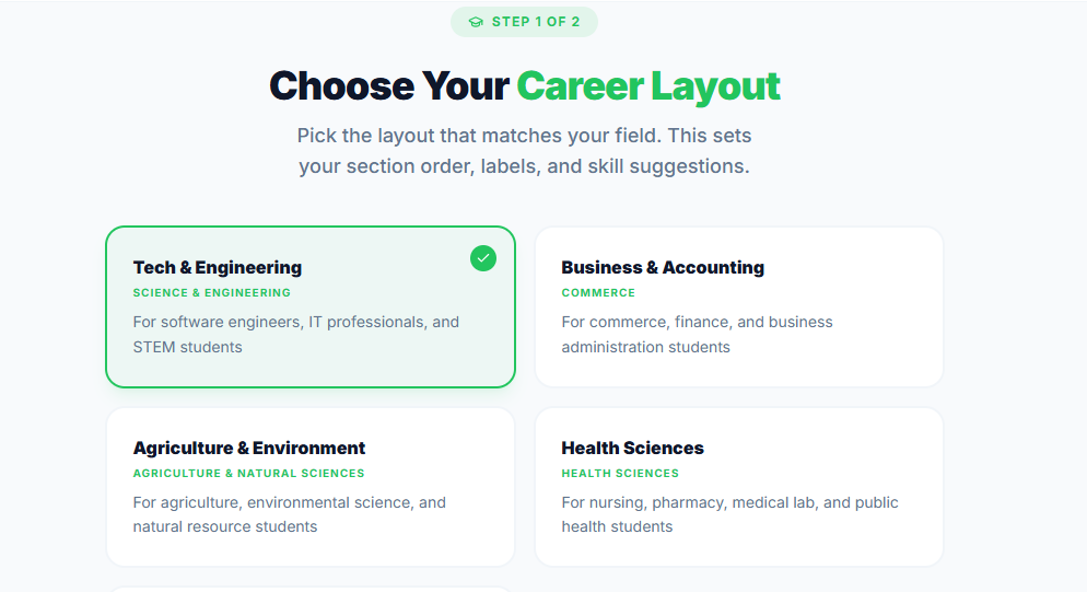 AttachCV multiple CV layout versions